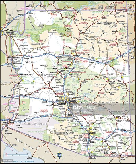 Arizona Highway Map High Res Vector Graphic Getty Images