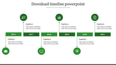 Ready To Use Download Timeline Powerpoint With Six Nodes