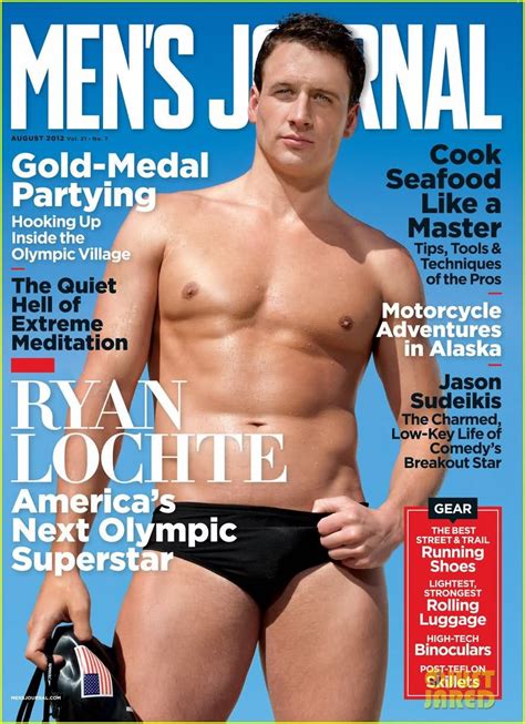 ryan lochte in his speedo on the cover of men s journal olympic swimmers olympians men