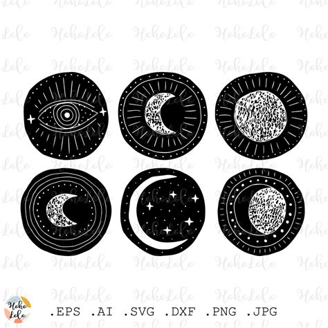 Mystical Moon Svg Moon Phases Third Eye Boho Celestial