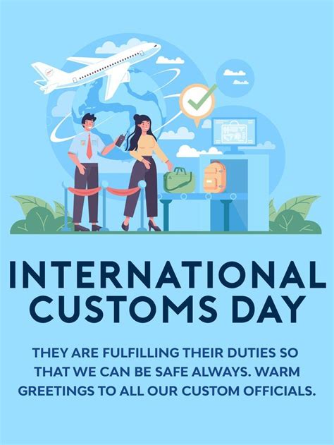 Under Protection International Customs Day Birthday And Greeting