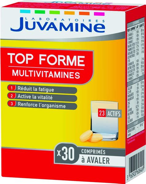 JUVAMINE Top Forme Multivitamines Aide à réduire la fatigue Soutient limmunité