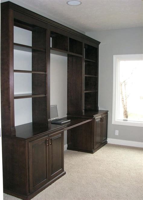This desk design gives ample room to write, besides providing sufficient space in an enclosed cabinet for books or laptop computers. Best 15+ of Desk Bookcases