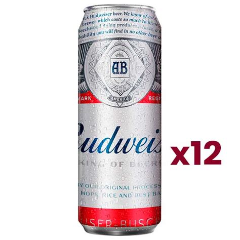 Cerveza Budweiser Lata 710 Ml X 12 Un Licor 3B
