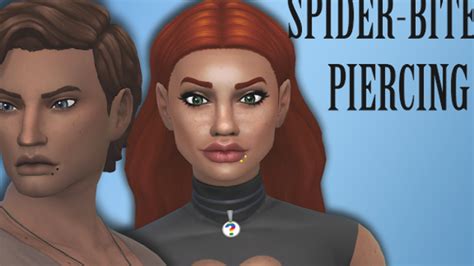Sims 4 Ccs The Best Unisex Spider Bites Piercing By Weepingsimmer