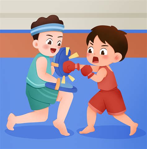 拳击插画素材 拳击插画模板 拳击插画图片免费下载 设图网