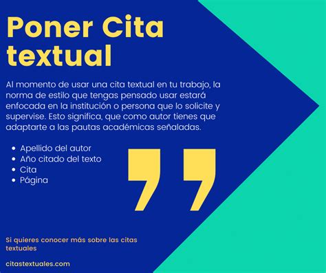 ¿cómo Poner Una Cita Textual Complementos Y Partes