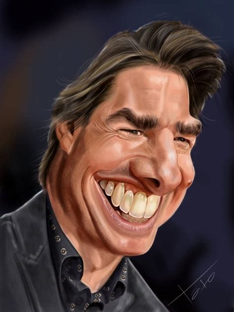 Tom Cruise Caricatura Caricaturas Pessoas Famosas Desenhar Caricaturas