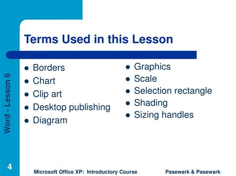 Ppt Introductory Microsoft Word Lesson 6 Desktop Publishing With