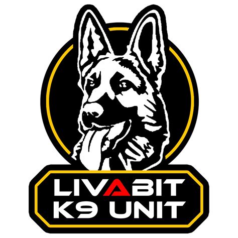 Livebit K9 Unit Dog Icon Pvc Morale Patch 3d Tactical Badge Hook And