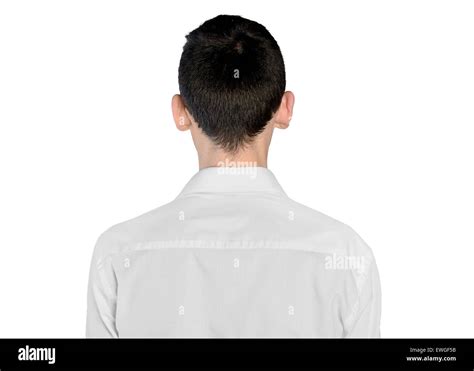 Isolated Young Man Back View Stock Photo Alamy
