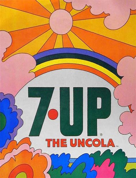 John Alcorn Illustration For 7up The Uncola Late 1960s Retro Art
