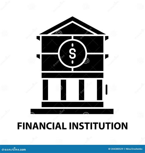 Financial Institution Icon Black Vector Sign With Editable Strokes