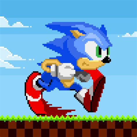 Sonic Pixel Art Run Animation Loop By Pxlflx On Deviantart