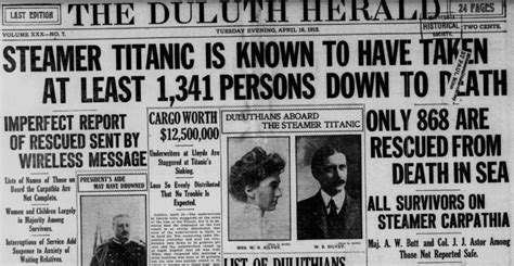 Holding On To History Remembering Northland Titanic Survivors And