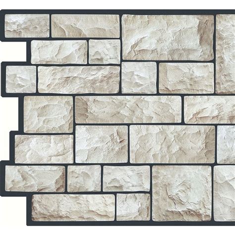 Dundee Deco Pvc 3d Wall Panel Grey Faux Cut Stone 32 Ft X 16 Ft