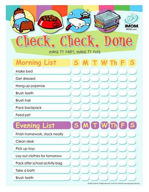 15 Free Printable Chore Charts For Kids A Cultivated Nest