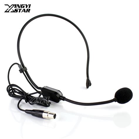 Mini Xlr 4 Pin Ta4f Earset Headset Microphone Headworn Mic For Shure