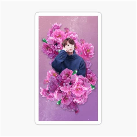 Bts Jungkook Flower Edit Sticker For Sale By Eatjiin Redbubble