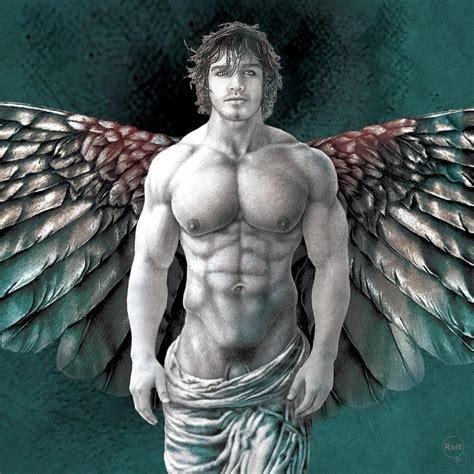 Male Angel 16 Drawing By Rolf Fine Art America