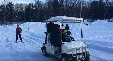 Only In Maine Wicked Awesome Golf Cart Skiing