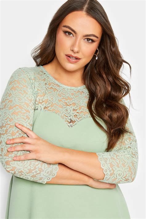yours london curve plus size sage green lace sweetheart midi dress yours clothing