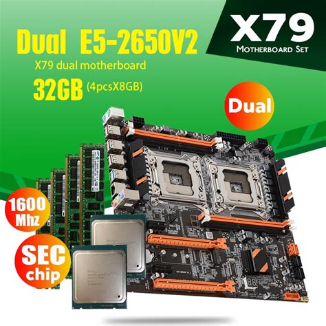 Atermiter X79 Dual Cpu Motherboard Set With 2 × Xeon E5 2650 V2 E5