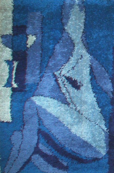 Pin By Percival And Hudson On Mid Century Modern Rya Rug Blue Shag