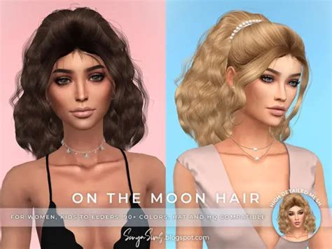 Sonya Sims On The Moon Hair And Day Star Hair Sims 4 Hairs