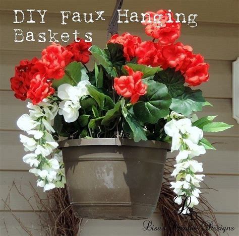 Creative Spring Gardening Diy Faux Floral Hanging Baskets Hanging
