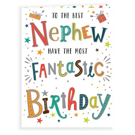 Cards Direct Birthday Card Nephew Colourful Text