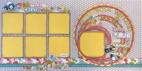 A Scrapbook Page With Yellow Pages And Paper