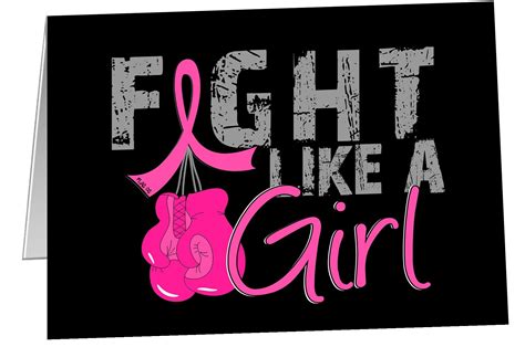 Fight Like A Girl Note Cards Notecards For Breast Cancer Awareness