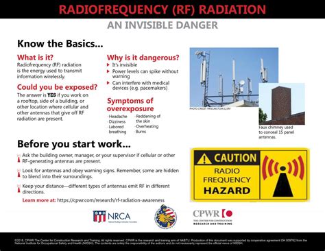 Cpwr Radiofrequency Rf Radiation An Invisible Danger Infographic