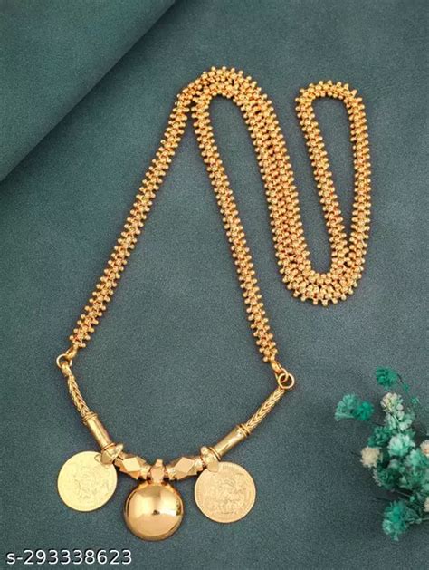 1 Gram Gold Plated 24 Inch Long Kerala Vati Mangalsutra With A Fancy