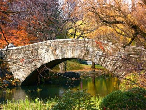 Stone Bridge Central Park Central Park Park Architecture Stone Bridge