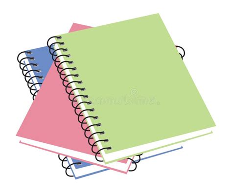 Pen Drawing On 3d Perspective Ruled Notebook Paper Stock Vector