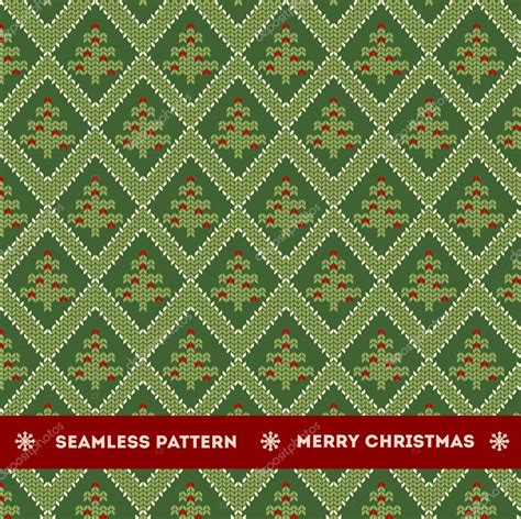 Seamless Christmas Knitting Pattern Stock Vector By ©bestworks 121981574