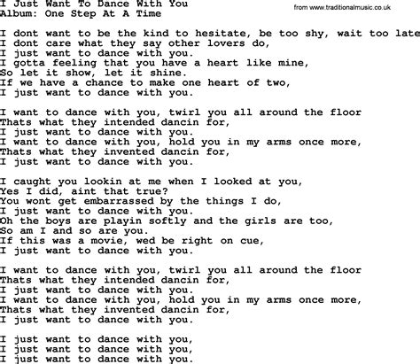 I Just Want To Dance With You, by George Strait - lyrics