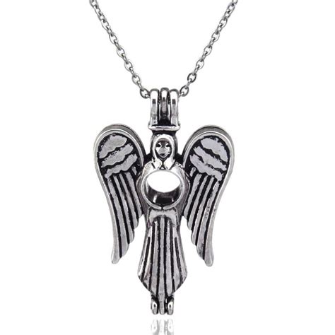 Vv51 Angel Wings Locket Necklace Engelsrufer Pendant Aromatherapy