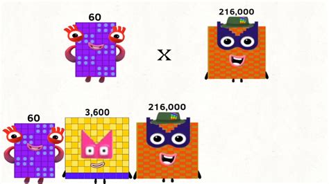 Numberblocks 60 Times With Repeated Multiples Yield Number Up To