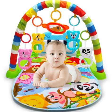 Newest 3 In 1 Baby Play Rug Develop Crawling Childrens Music Mat With