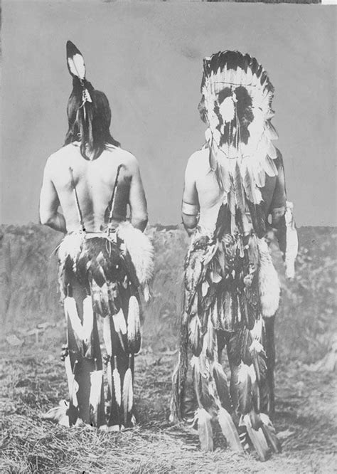 Omaha Hethuska Dancers Wearing The Crow Feather Bustle 1907