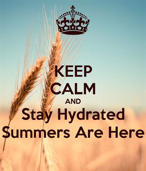 Keep Calm And Stay Hydrated Summers Are Here Poster Aspire Keep