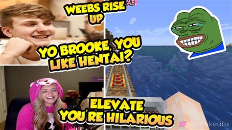 Brooke Plays Minecraft With 100t Elevate Funny Full Stream Youtube