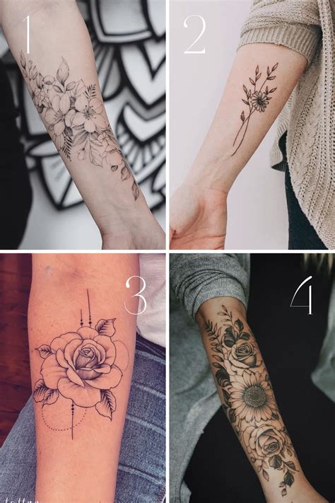 Flower Forearm Tattoo Forearm Tattoo Women Outer Forearm Tattoo Hot