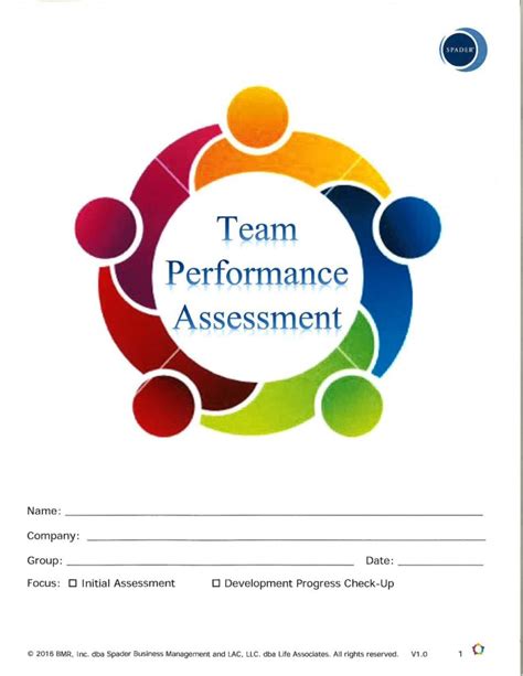 Team Performance Assessment Spader