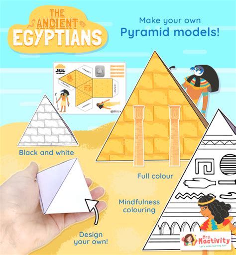 Ancient Egyptian Pyramid Craft Template Ancient Egypt Primary Resources
