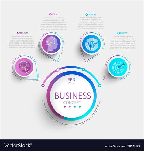Modern Infographic With 4 Steps Royalty Free Vector Image