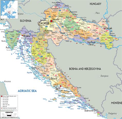 Maps Of Croatia Detailed Map Of Croatia In English Tourist Map